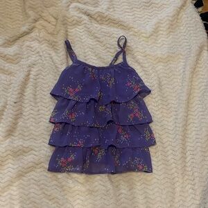 Purple with designs, Floy/roughly tank top spaghetti strap